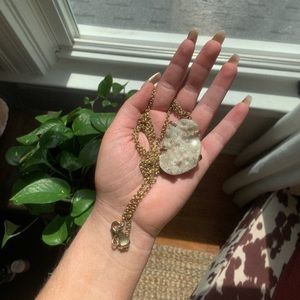 Anthropologie Druzy Dreamworld Pendant Necklace